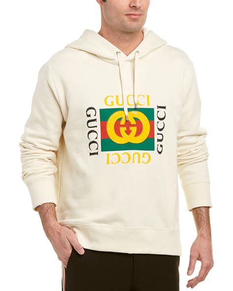 gucci logo graphic hoodie dress|white gucci logo hoodie men.